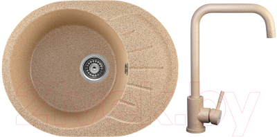 

Мойка кухонная Gerhans, A03 + смеситель 4998-4-21