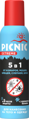 Аэрозоль от насекомых PICNIC Extreme с ароматом ванили 5 в 1