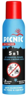 Спрей от насекомых PICNIC Extreme с ароматом ванили 5 в 1 (150мл) - 