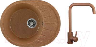 

Мойка кухонная Gerhans, A03 + смеситель 4998-4-23