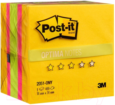 Блок для записей Post-it Optima. Лето / 2051-ONY (400л, ассорти)