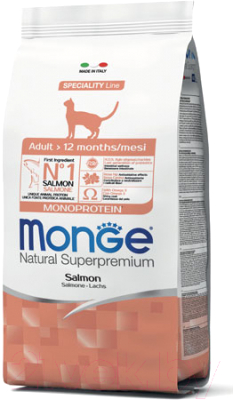 

Корм для кошек Monge, Monoprotein Adult Salmon