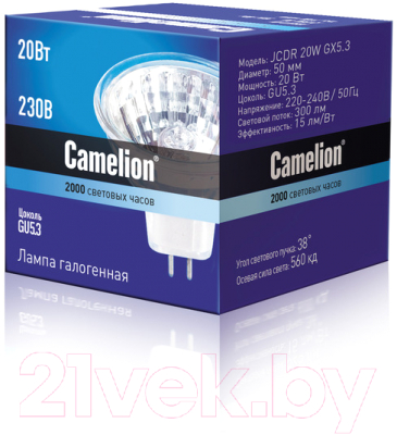 Лампа Camelion JCDR 20W GX5.3 / 6138