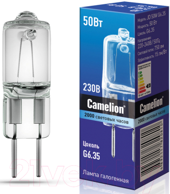Лампа Camelion JD 50W G6.35 / 5204