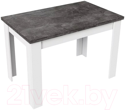 Обеденный стол ТриЯ Промо тип 4 (белый/ателье темный)