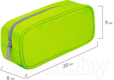 Пенал Brauberg King Size Neon Green / 229020