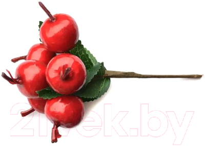 

Цветок для декорирования No Brand, Букетик Райские яблоки с листьями / 4669-2