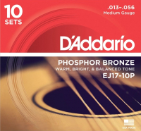 Струны для акустической гитары D'Addario EJ17-10P (10шт) - 