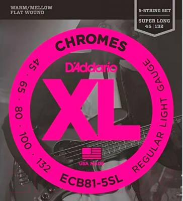 

Струны для бас-гитары D'Addario, ECB81-5SL