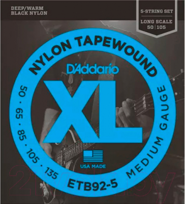 

Струны для бас-гитары D'Addario, ETB92-5