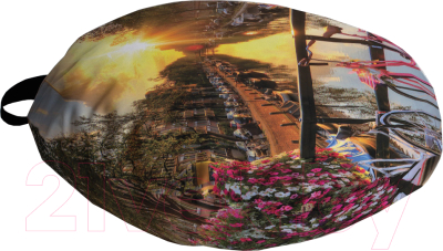 Подушка декоративная JoyArty Рассвет на цветущем мосту / dsfr_74189