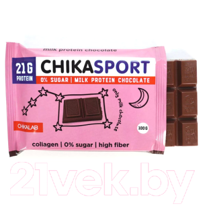 Протеиновый шоколад Chikalab Молочный (12x100г)