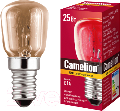 Лампа Camelion 25/P/CL/E14 / 13649
