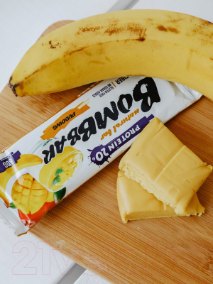 Набор протеиновых батончиков Bombbar Пудинг с ароматом манго и банана (20x60г)
