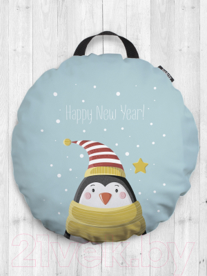 Подушка декоративная JoyArty Пингвин в новогоднюю ночь / dsfr_290615