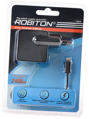 Адаптер питания сетевой Robiton APP05 Charging Kit 2.4A For iPhone/iPad