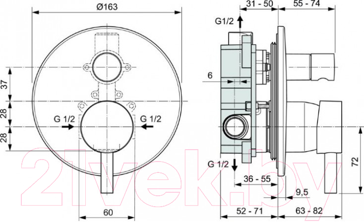 Смеситель Ideal Standard Ceraline A6939XG — фото 6