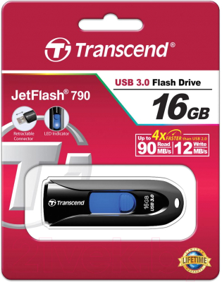 Usb flash накопитель Transcend JetFlash 790 16GB Black (TS16GJF790K)