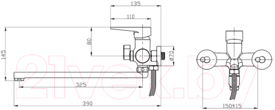 Смеситель РМС SL77BL-006E