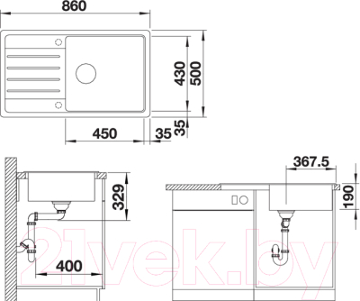 Мойка кухонная Blanco Legra XL 6S / 523326