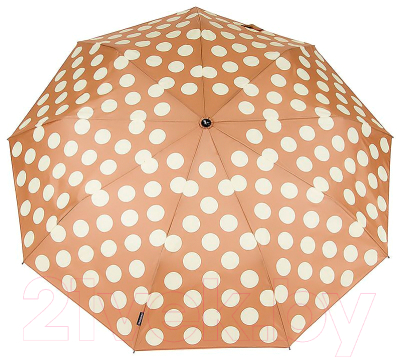 Зонт складной Капелюш 1440 (бежевый/горох)