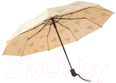 Зонт складной Капелюш 1450 (бежевый/бабочки)