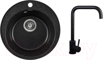 

Мойка кухонная Gerhans, A05 + смеситель 4998-4-22
