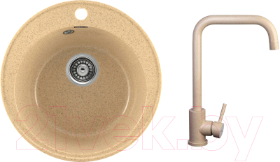

Мойка кухонная Gerhans, A05 + смеситель 4998-4-21