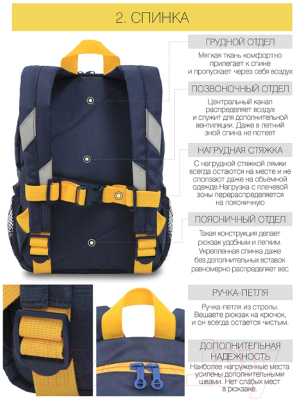Детский рюкзак Grizzly RK-177-6 (синий)