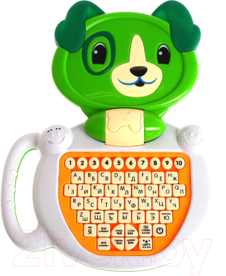 Развивающая игрушка Zabiaka Детский обучающий компьютер. Собачка / 4501310 (зеленый)
