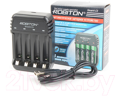 Зарядное устройство для аккумуляторов Robiton Smart4 C3