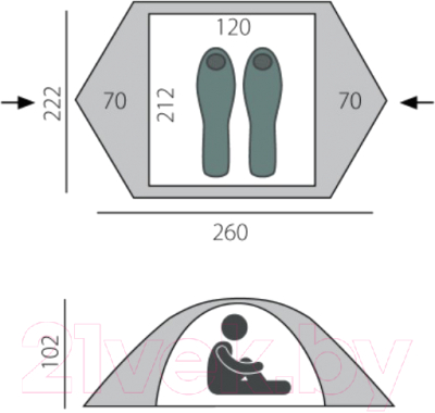 Палатка BTrace Spin 2 / T0499 (зеленый)