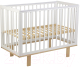 Миниатюра изображения товара Детская кроватка Polini Kids Simple 340 / 0003107-17 (белый/натуральный)