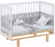 Миниатюра изображения товара Детская кроватка Polini Kids Simple 340 / 0003107-17 (белый/натуральный)