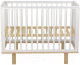 Миниатюра изображения товара Детская кроватка Polini Kids Simple 340 / 0003107-17 (белый/натуральный)