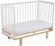 Миниатюра изображения товара Детская кроватка Polini Kids Simple 340 / 0003107-17 (белый/натуральный)