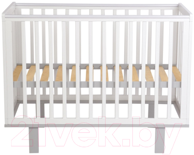 Детская кроватка Polini Kids Simple 340 / 0003107-16 (белый/серый)
