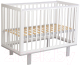 Детская кроватка Polini Kids Simple 340 / 0003107-16 (белый/серый) - 