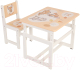 Комплект мебели с детским столом Polini Kids Disney Baby 400 SM Бэмби / 0003095 (бежевый/белый) - 