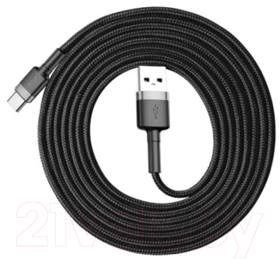 Кабель Baseus USB Type-C - USB Type-C / CATKLF-HG1 (2м, черный/серый)