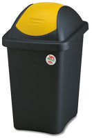 Контейнер для мусора Stefanplast 30л / 70211 (черный/желтый) - 