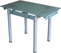 Обеденный стол Баобаб В08-76 (белый с цветами) - 