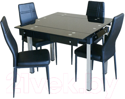 Обеденный стол Баобаб В07 (черный)