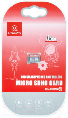 

Карта памяти Usams, MicroSDHC 8Gb Class 10 / ZB92TF01