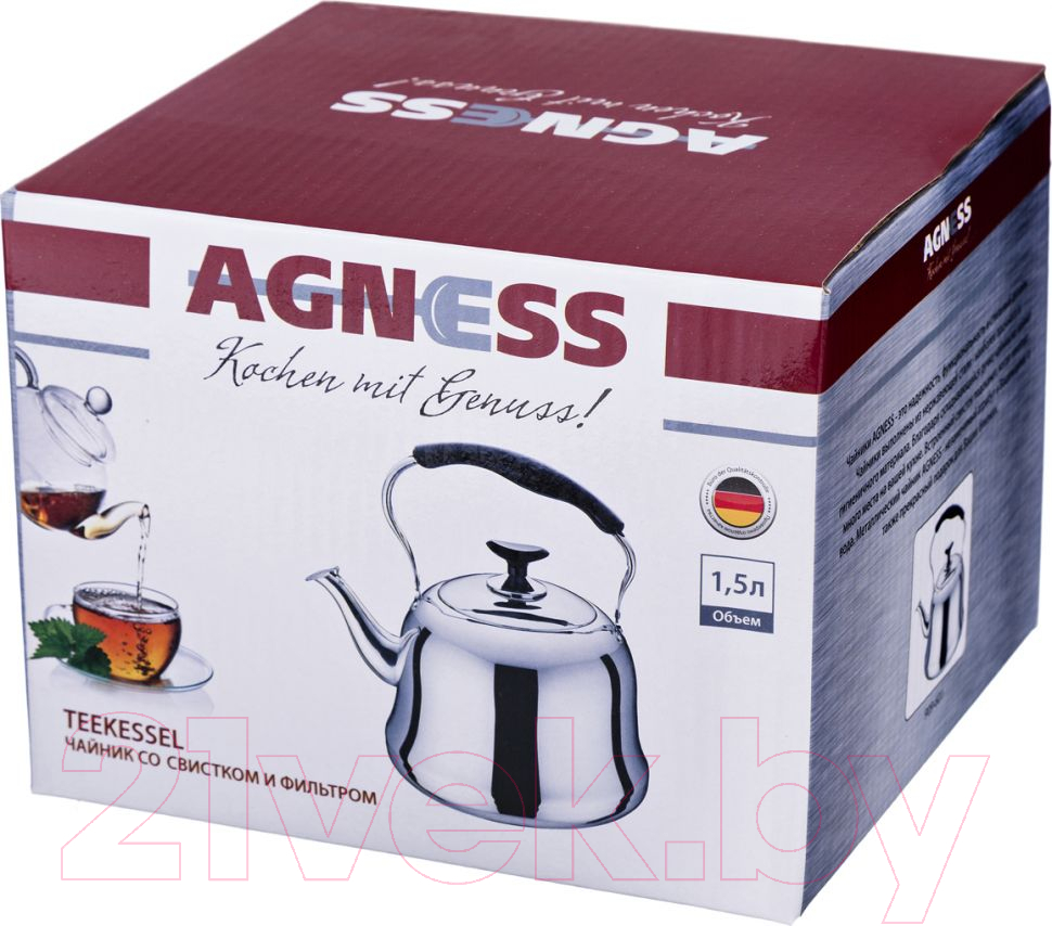 Чайник со свистком Agness 909-601