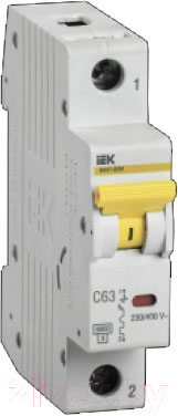 Выключатель автоматический IEK ВА 47-60 63А 1P 6кА С / MVA41-1-063-C