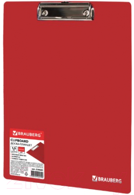 Планшет с зажимом Brauberg Contract / 228681 (красный)