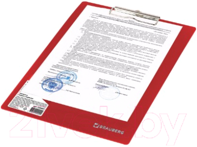 Планшет с зажимом Brauberg Contract / 228681 (красный)