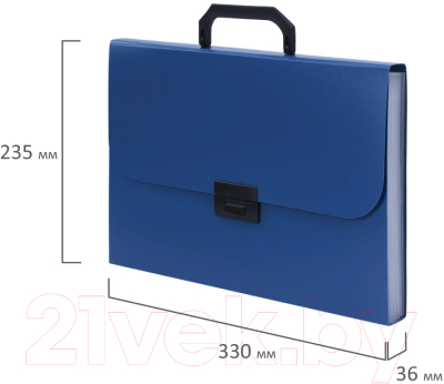 Папка-портфель Staff А4 / 229244 (синий)