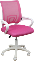 Кресло офисное AksHome Ricci White (розовый) - 